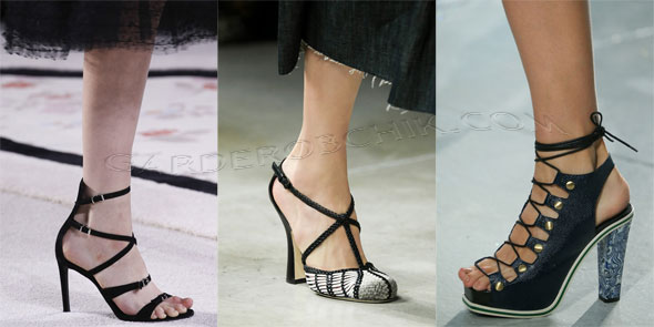 Модная обувь с ремешками лето 2015