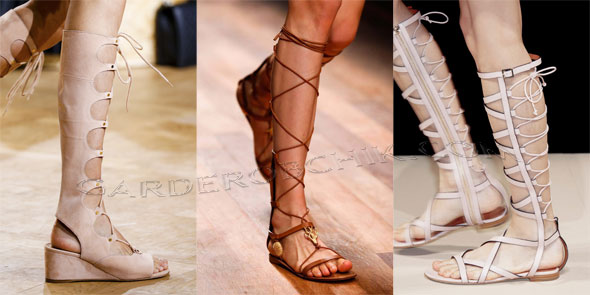 Модная обувь сандалии-гладиаторы весна лето 2015